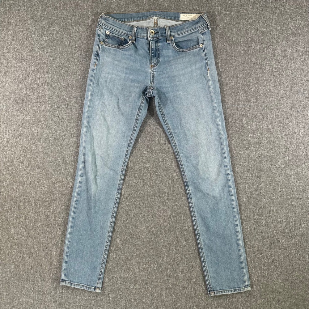 Rag & Bone Skinny Jeans Womens 26 Light Wash Blue Denim Low Rise Slim Pants